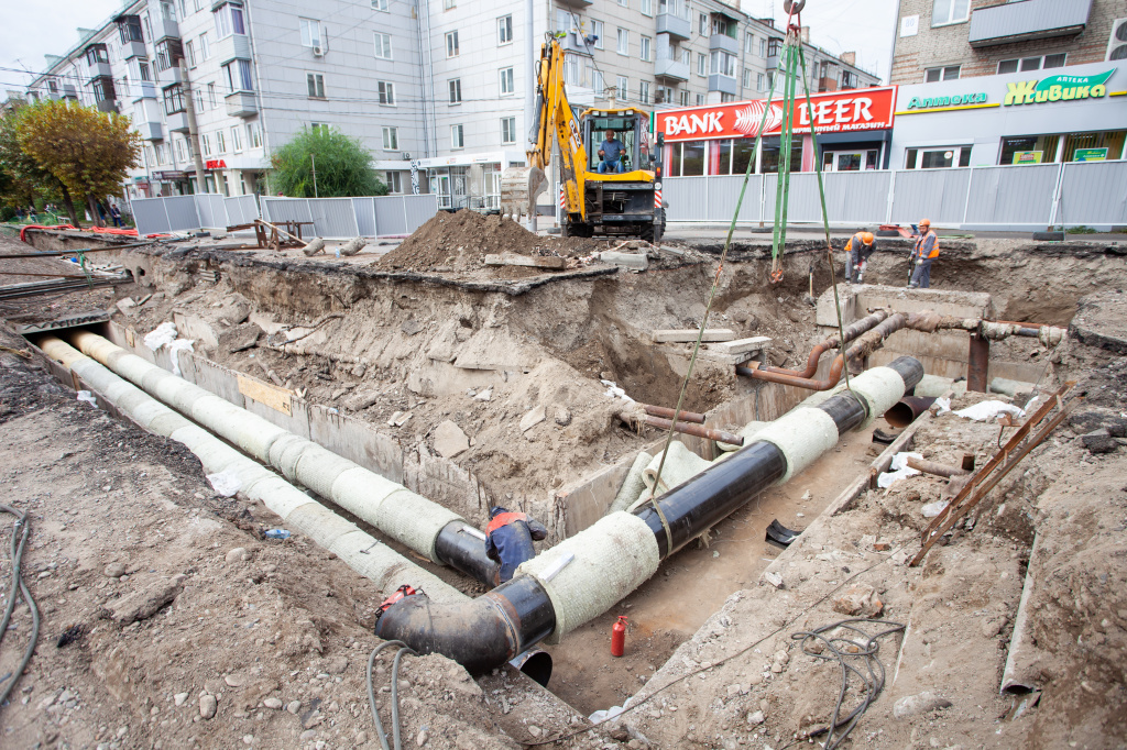 Ремонт по осени считают: в Красноярске завершаются работы на городских теплосетях. Фоторепортаж