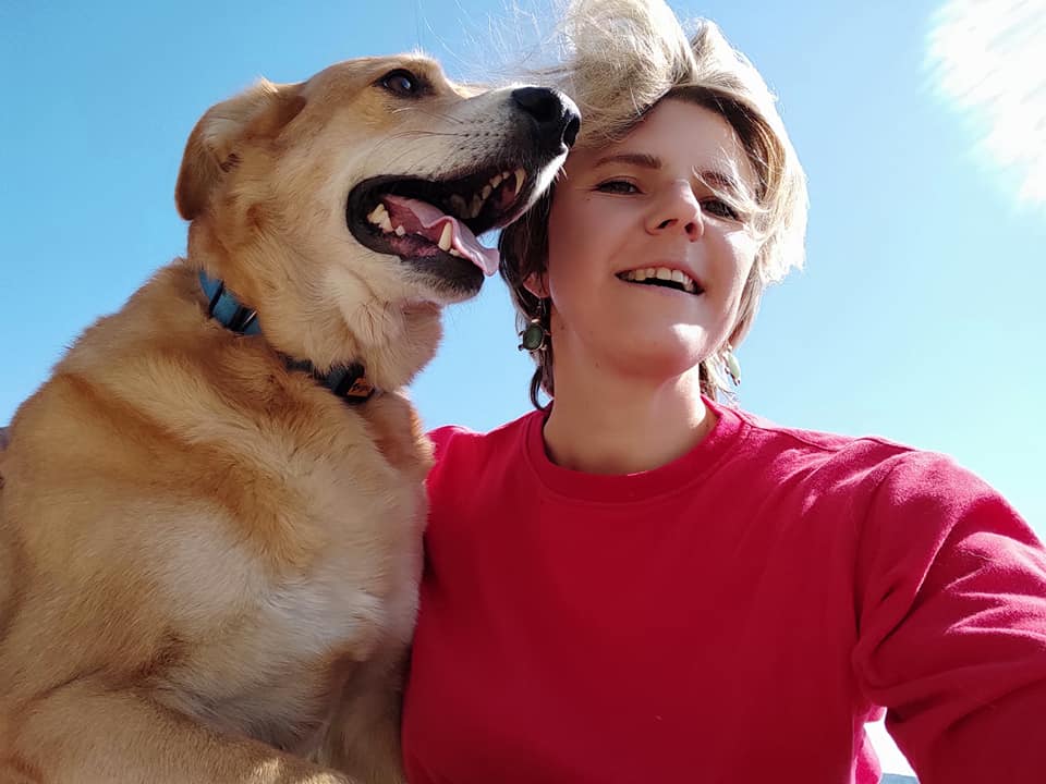 Марина Якубенко со своим псом Хэппи