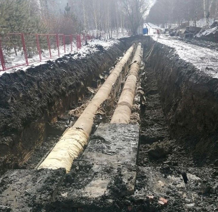 Место проведения работ огорожено