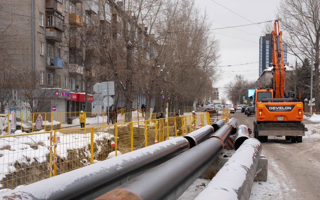 Замена теплосети 1979 года постройки на улице Советской 