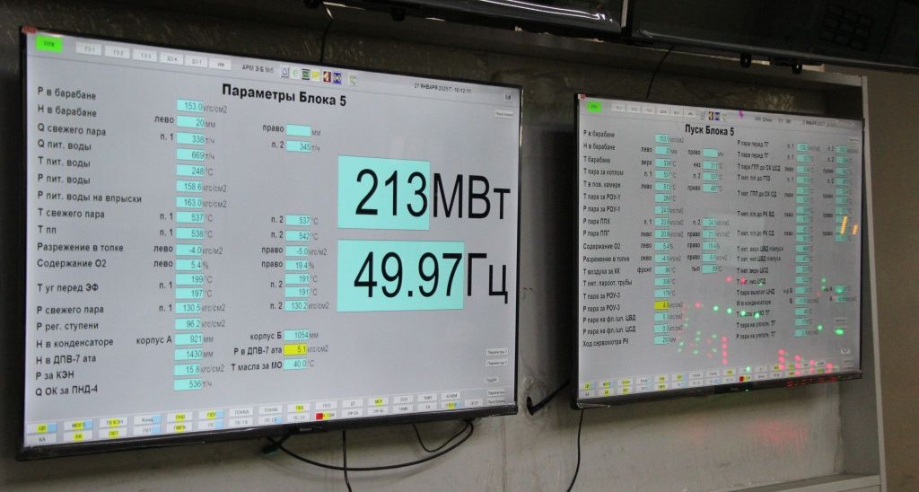 Управление пятым энергоблоком полностью автоматизировано. Все параметры его работы выведены на мониторы