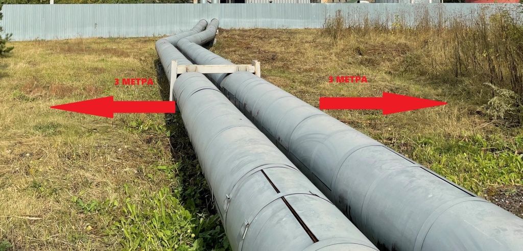 Охранная зона коммуникаций &mdash; не менее трех метров с каждой из сторон 