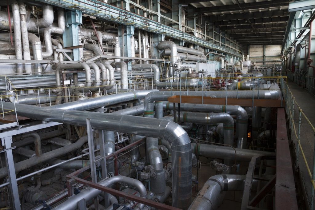 Турбинный зал Кемеровской ТЭЦ