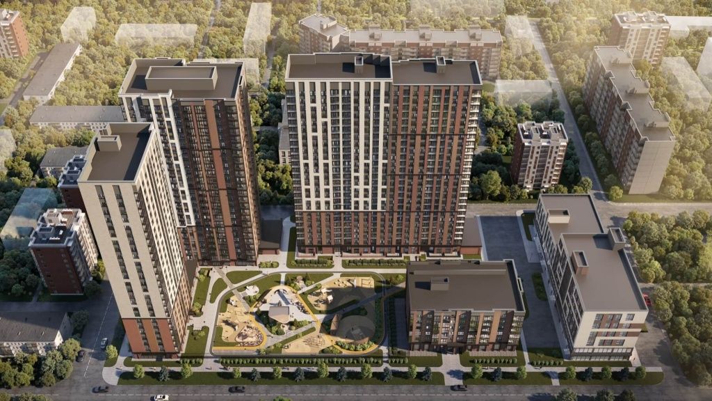 Визуализация будущего жилмассива, опубликованная на сайте застройщика