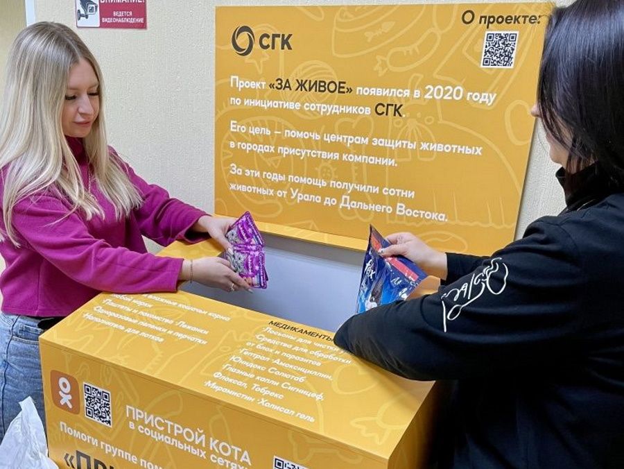 Бокс для сбора помощи работал в трех точках: на улице Красной, Октябрьской и Урицкого