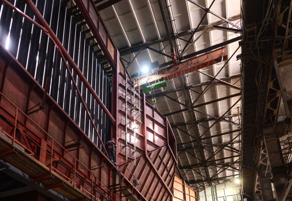 Уникальная возможность увидеть, как устроен электрофильтр, предоставляется только во время строительства. 