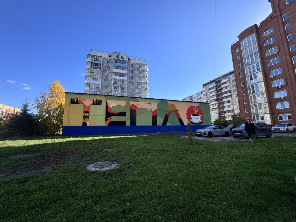 ЦТП с муралом расположен во дворе дома по ул. Терешковой, 22