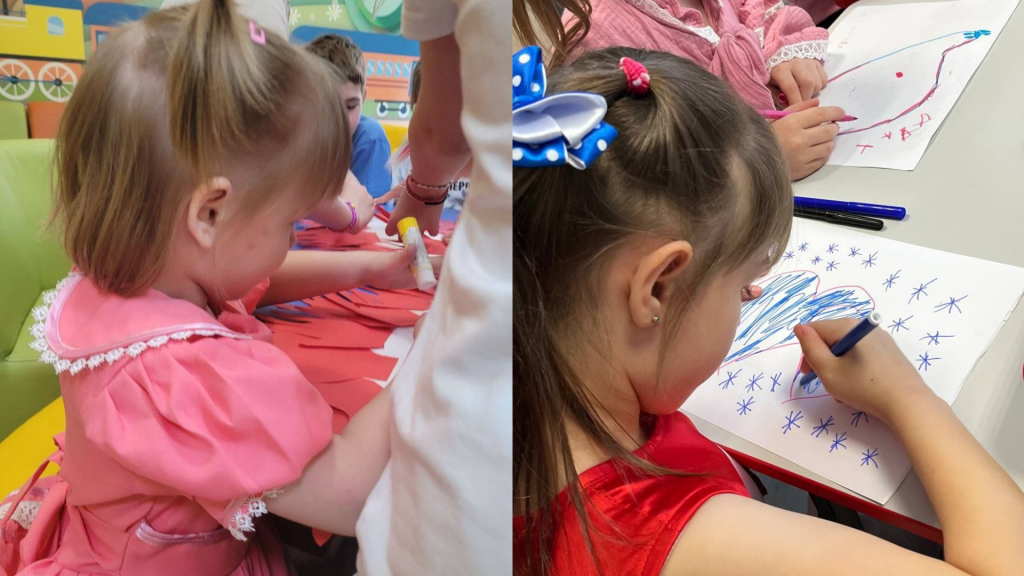 Волонтёры фонда проводят для детей мастер-классы по рисованию