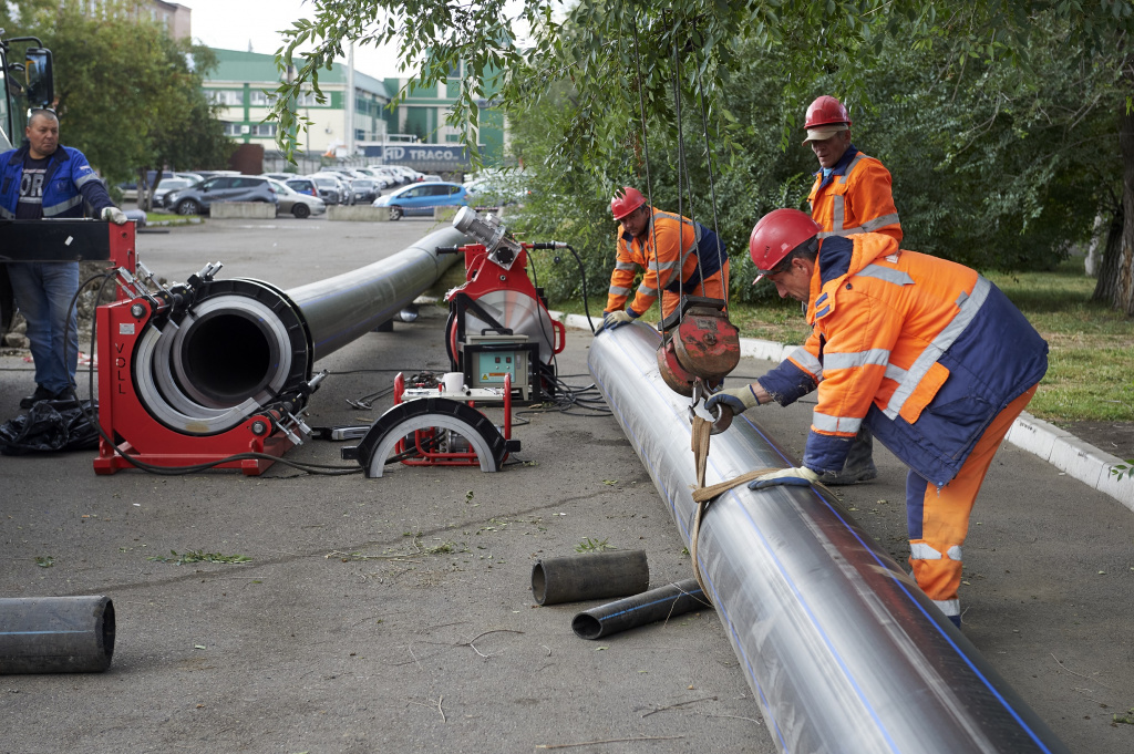 Пластик и сталь: как строят новый водопровод для Красноярской ТЭЦ-2. Фоторепортаж