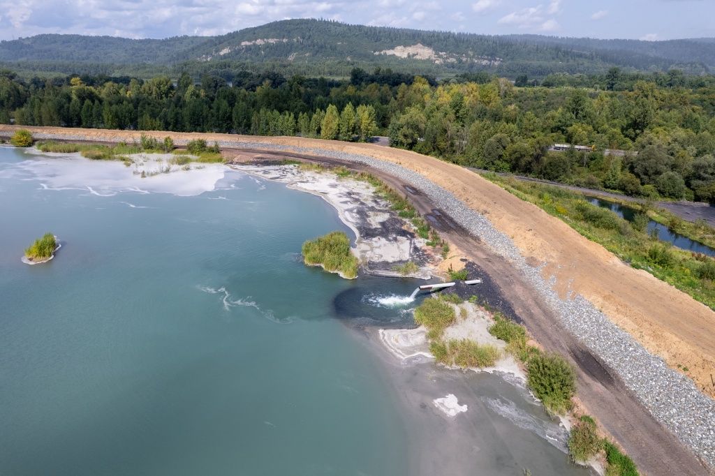 Дамба северной части золоотвала 