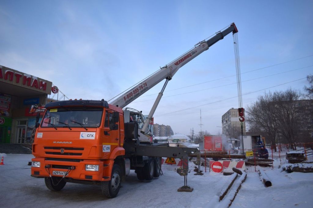 Устранение дефекта на тепловой сети в центральной части Бийска