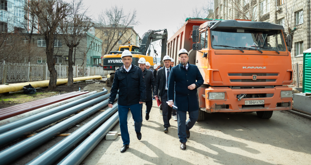 СГК синхронизирует ремонты теплосетей в Красноярске с работами по благоустройству города