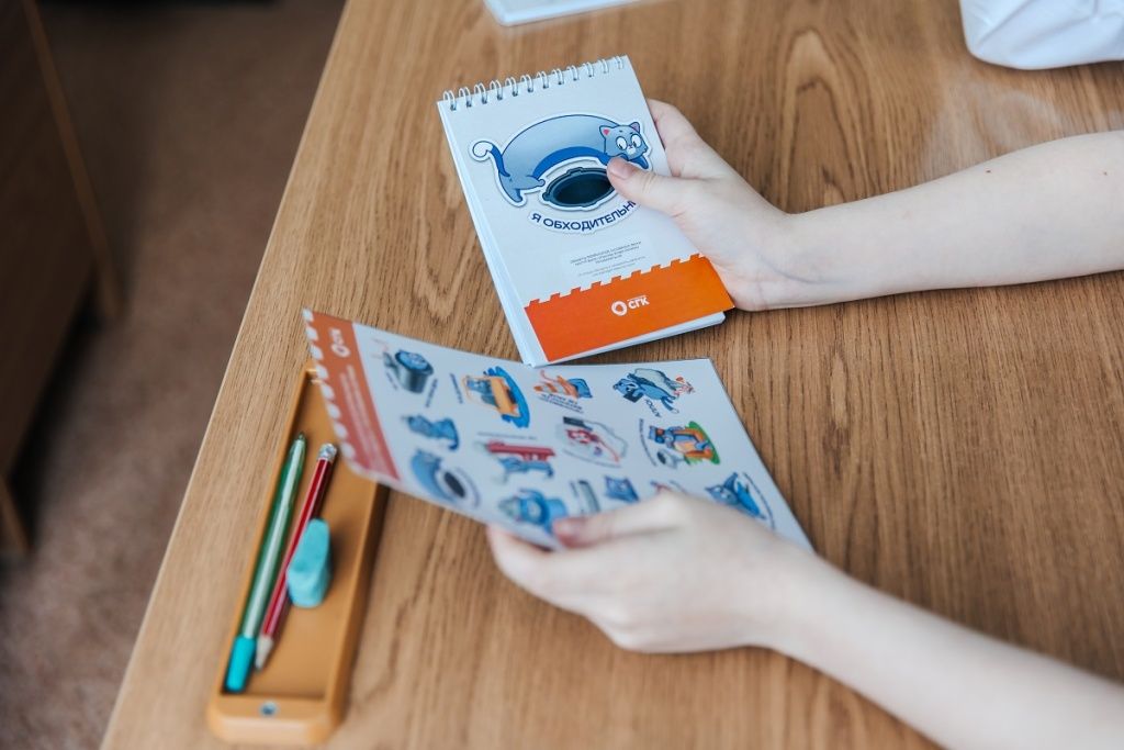 Помогал объяснять правила безопасности любознательный сиреневый кот