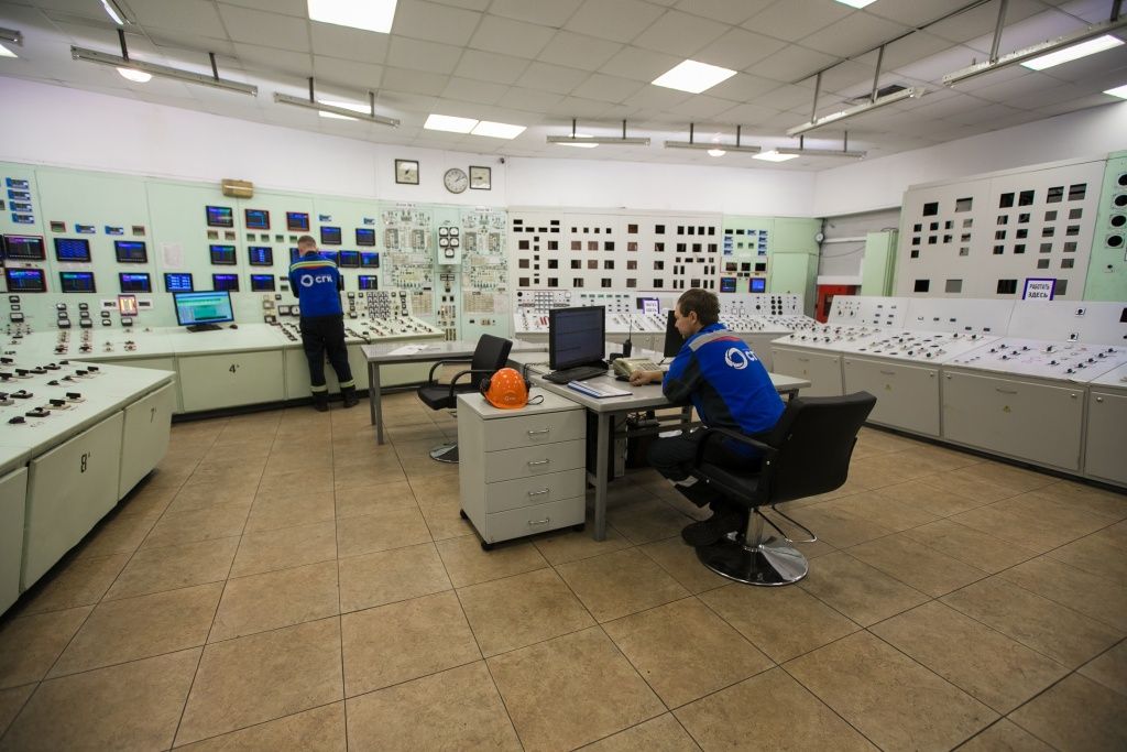 Блочный щит управления Томь-Усинской ГРЭС 