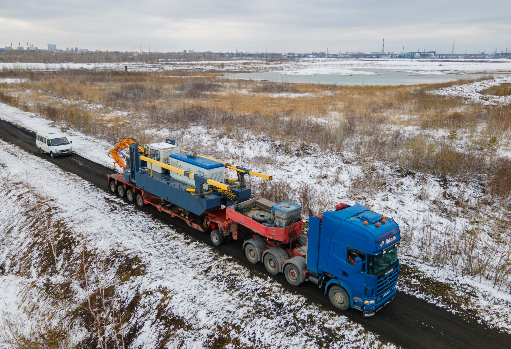 Уникальная машина-амфибия прибыла на Новосибирскую ТЭЦ-3 