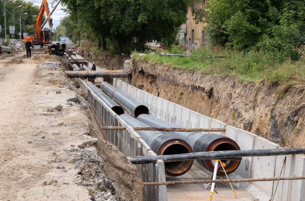 Теплосеть на ул. Серафимовича
