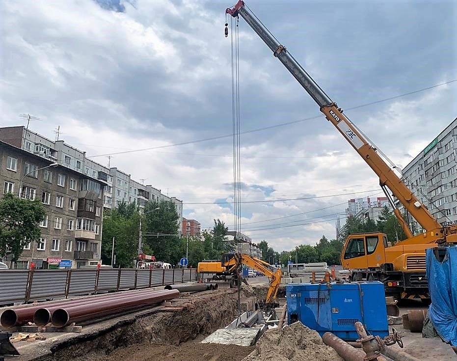 Где перекрыты дороги из-за ремонта теплосетей в Красноярске