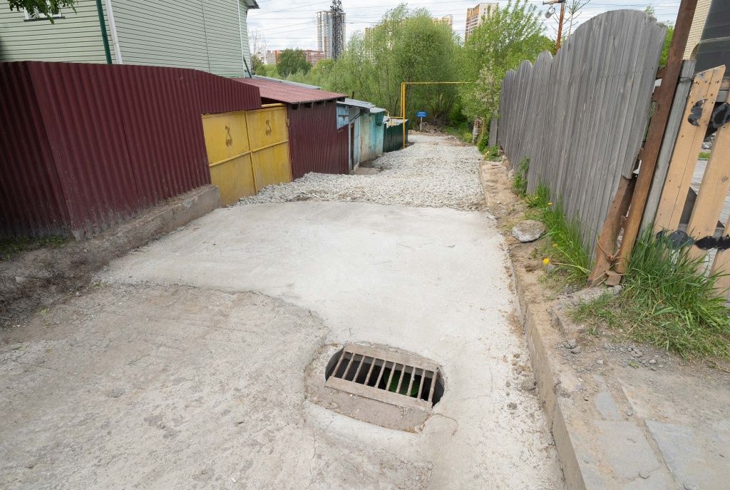 Временная дорога для жителей близлежащих домов