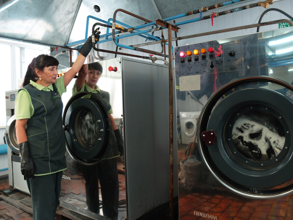 Новые стиральные машины в прачечную Беловской ГРЭС приобрели в 2017 году 