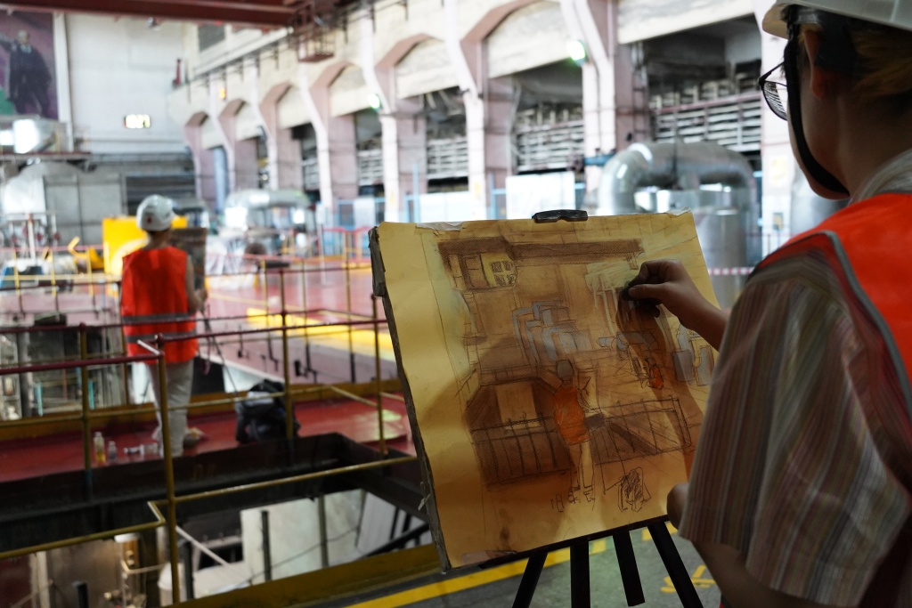 В цехе шумно, но вид замечательный 