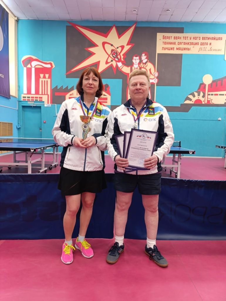 Наталья Рыбченко и Владимир Попков &mdash; на третьем месте в соревнованиях по настольному теннису