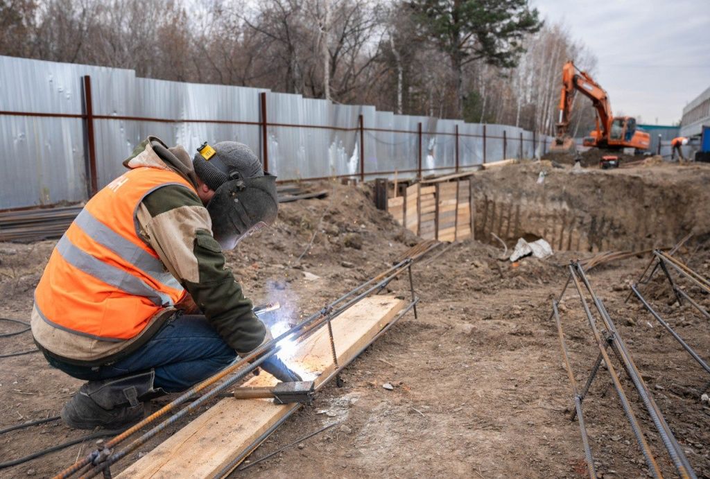Строительство новой теплосети в Новосибирске