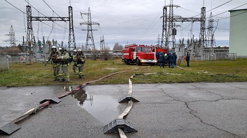 Красноярская ГРЭС-2 стала полигоном для пожарно-тактических учений 