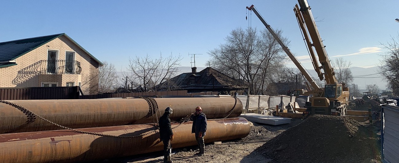 В красноярском микрорайоне Николаевка завершается строительство и реконструкция теплосетей