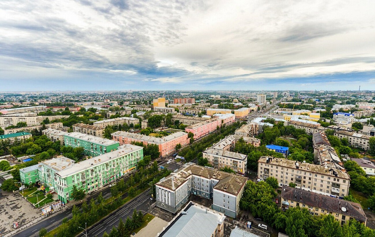 Проспект Ленина Барнаул сверху