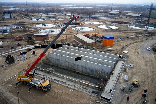 Реконструкция левобережных очистных сооружений в Красноярске идёт по графику. Фотоотчёт