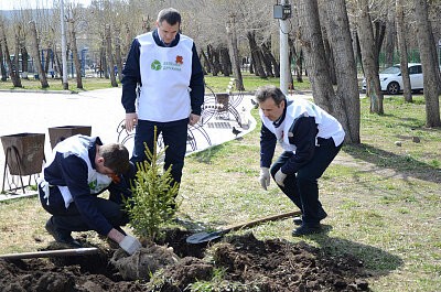 Экомарафон Зеленой дружины и Сибирской генерирующей компании в Красноярске