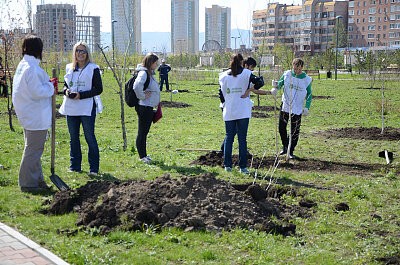 Экомарафон Зеленой дружины и Сибирской генерирующей компании в Красноярске