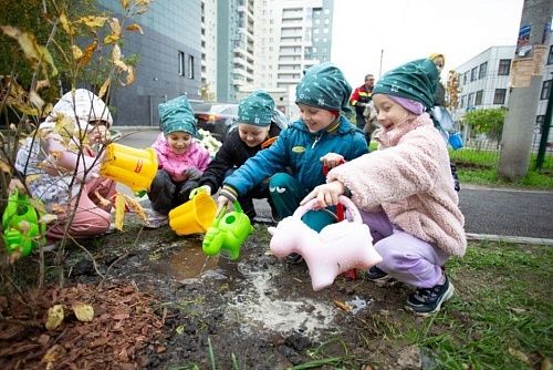 Экомарафон СГК: сиреневая аллея и теплые батареи для малышей Красноярска