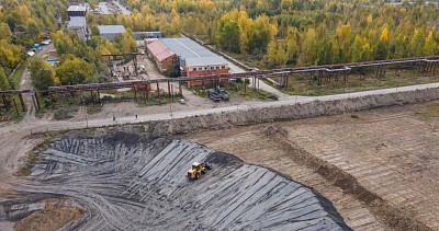 Новосибирская ТЭЦ-2 отгружает золошлаковые материалы для участка под строительство