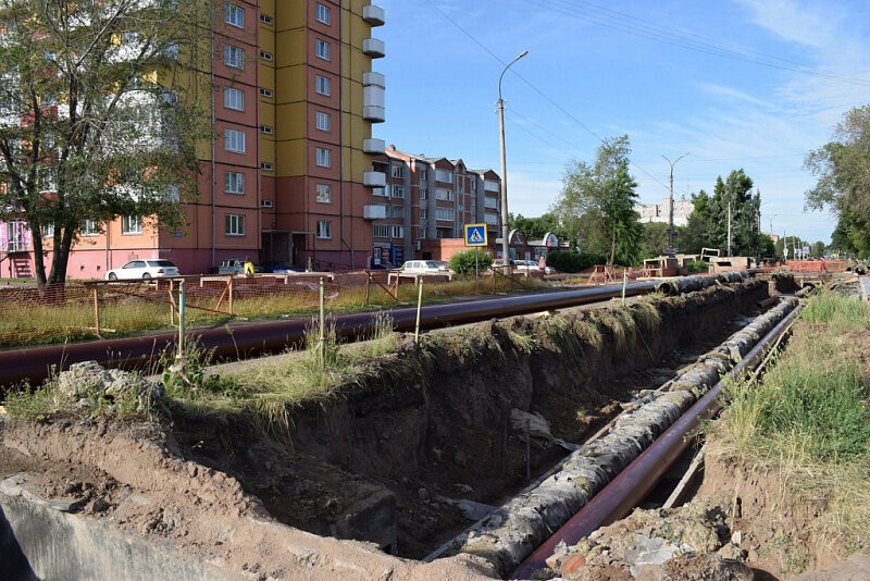 Теплосеть на улице Пушкина в эксплуатации уже свыше сорока лет — пришло время большого ремонта