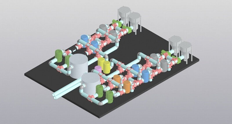 3D-модель будущего макета теплоэлектростанции